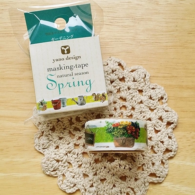 ROUND TOP Yano Design lace and paper tape. [Spring gardening (YD-MK-033)] - Washi Tape - Paper Green