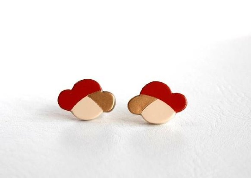 Monkey earrings - Earrings & Clip-ons - Plastic Brown