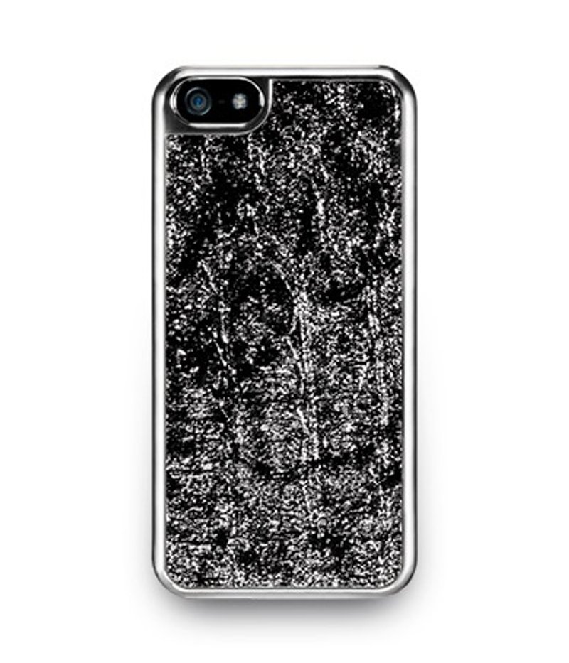 iPhone 5s star Chan embossed glass fiber composite material back cover - light silver - เคส/ซองมือถือ - พลาสติก สีเทา