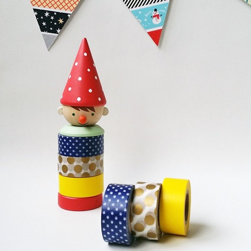maste Christmas puppet and paper tape set (MST-MKT114-RE) - Washi Tape - Paper Multicolor