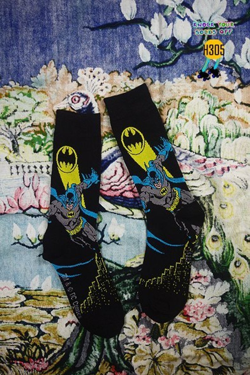 蝙蝠俠卡通襪!!夏漪眺=knock your socks off !! - 襪子 - 其他材質 黑色