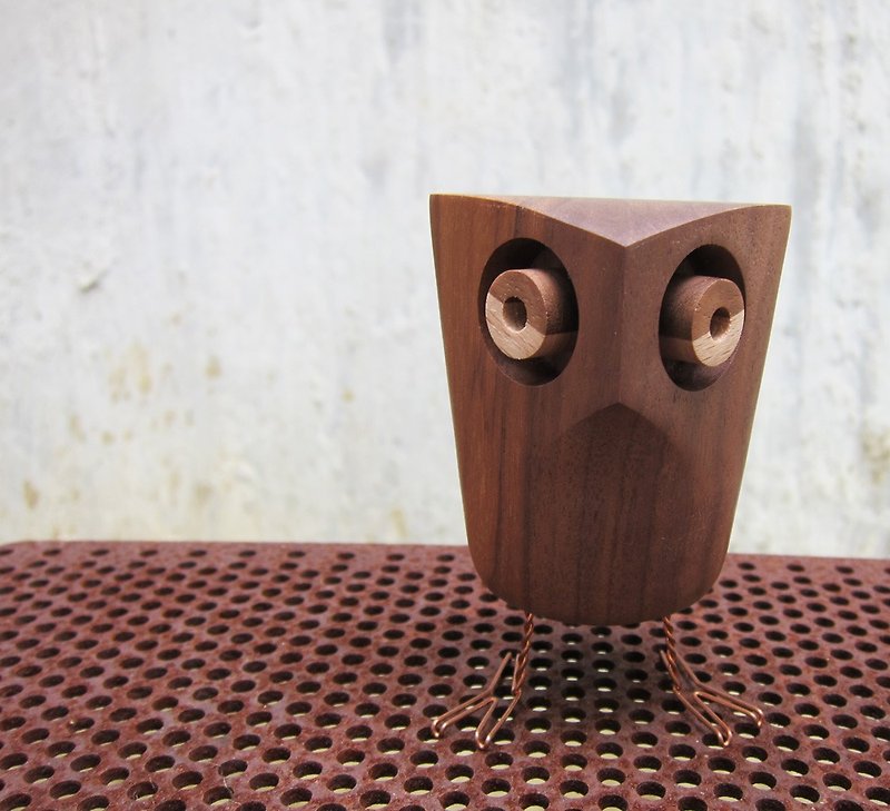 Wood Bird " Black Prince " - Items for Display - Wood Brown