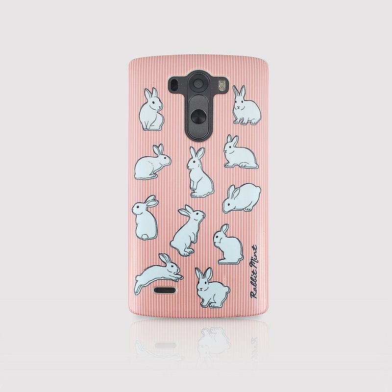 (Rabbit Mint) Mint Rabbit Phone Case - Pink Straight Series - LG G3 (P00050) - Phone Cases - Plastic Green