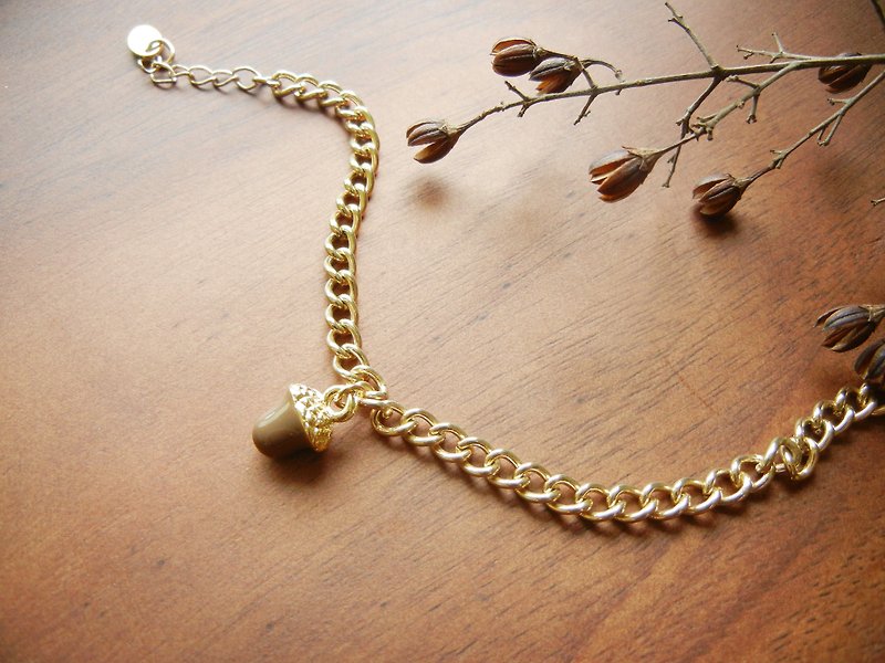 *coucoubird*glazed acorn bracelet - Bracelets - Other Metals Gold