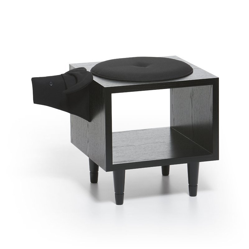 biaugust DECO_Animal Furniture Black Buffalo Chair Cabinet - เฟอร์นิเจอร์อื่น ๆ - ไม้ สีดำ