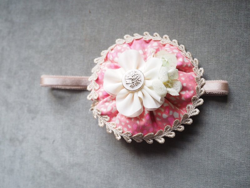 Sunflower Handmade baby girls headwear - Bibs - Other Materials Pink