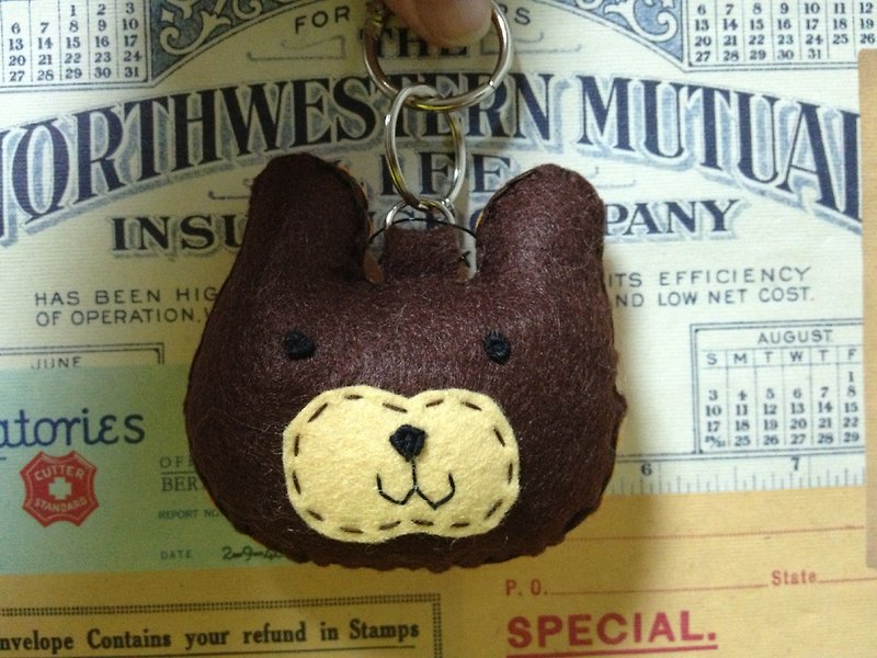 Tweety key ring-cute bear (soft press can make a sound) - Keychains - Other Materials Black