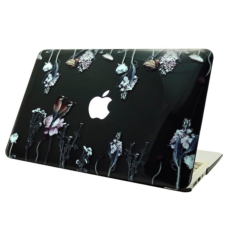Hand-painted love series - love is freedom / black - surplus - MacbookPro / Air13 吋, AB06 - Tablet & Laptop Cases - Plastic Black