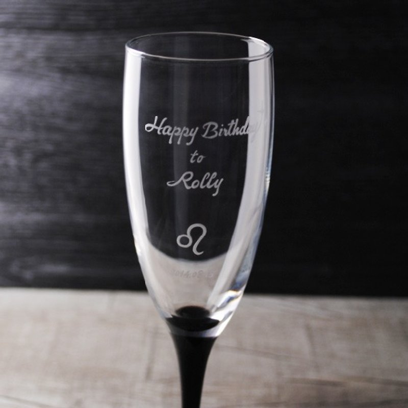 170cc [MSA] France constellation champagne black swan tall champagne glass champagne birthday -GA1292 - Bar Glasses & Drinkware - Glass Black