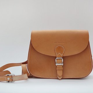 オリジナルのヴィンテージハンドメイドのレザーベジタブルなめしの革バッグサドルバッグ女性茶色