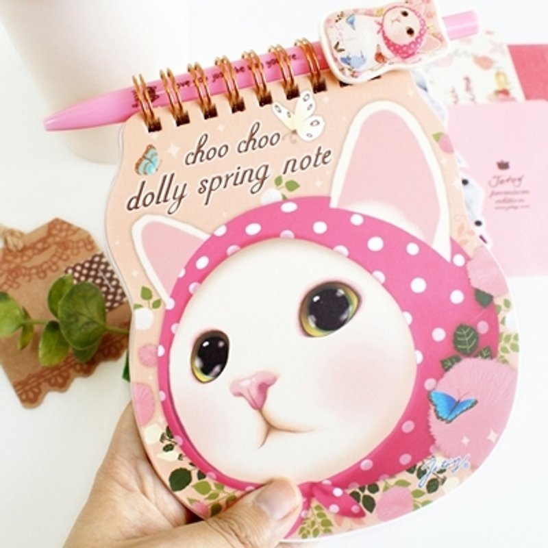 Jetoy, Choo choo Sweet Cat Portable Coil Notebook_Pink hood(J1408202) - สมุดบันทึก/สมุดปฏิทิน - กระดาษ หลากหลายสี