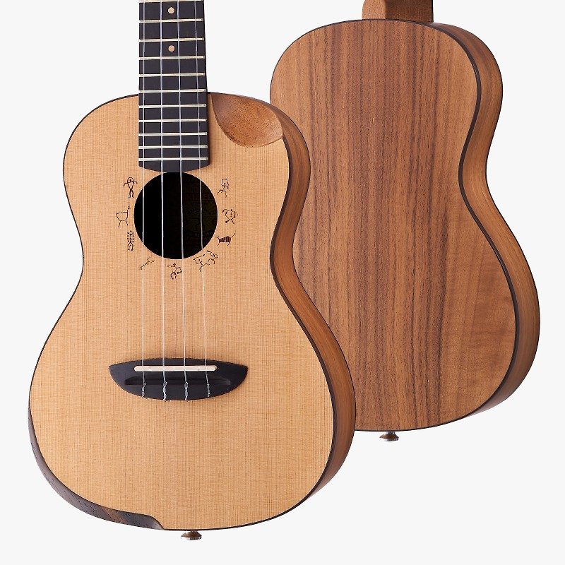 Super Lani CC 23吋 面單雲杉木 缺角 不對稱設計 烏克麗麗 - 吉他/樂器 - 木頭 金色
