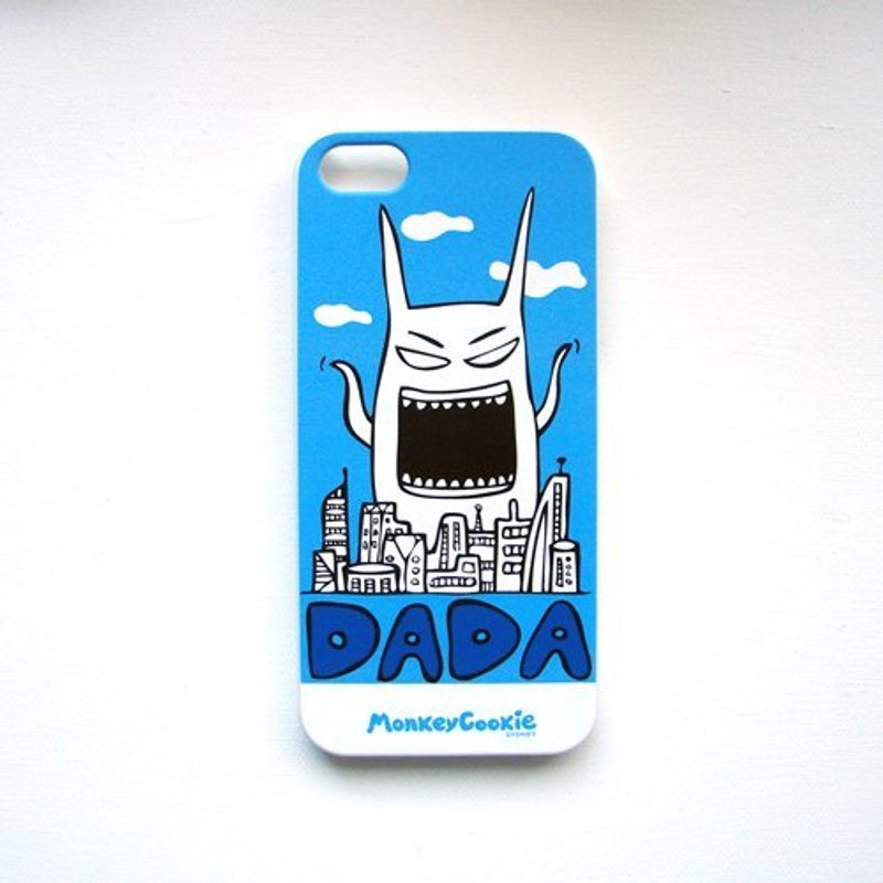 Iphone5＆Iphon5S 保護殼 「DaDa」（側邊白） - 手機殼/手機套 - 塑膠 藍色