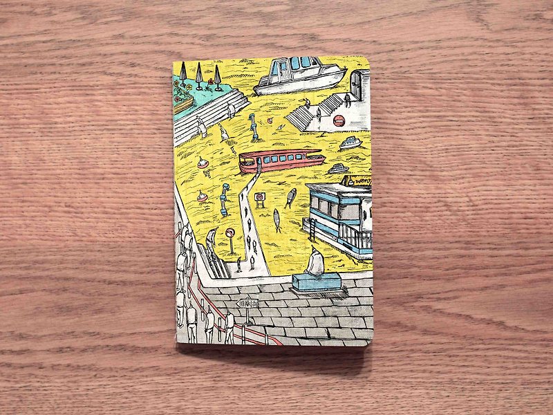 【Stitched notebook】-Life ‧ Path ‧ Cityscape- Act4 - สมุดบันทึก/สมุดปฏิทิน - กระดาษ สีเหลือง