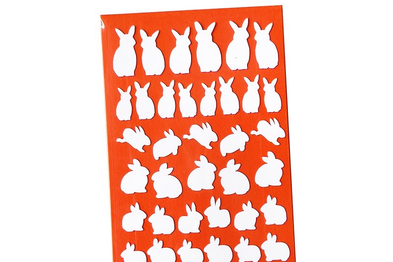 Rabbit Stickers - สติกเกอร์ - วัสดุกันนำ้ ขาว