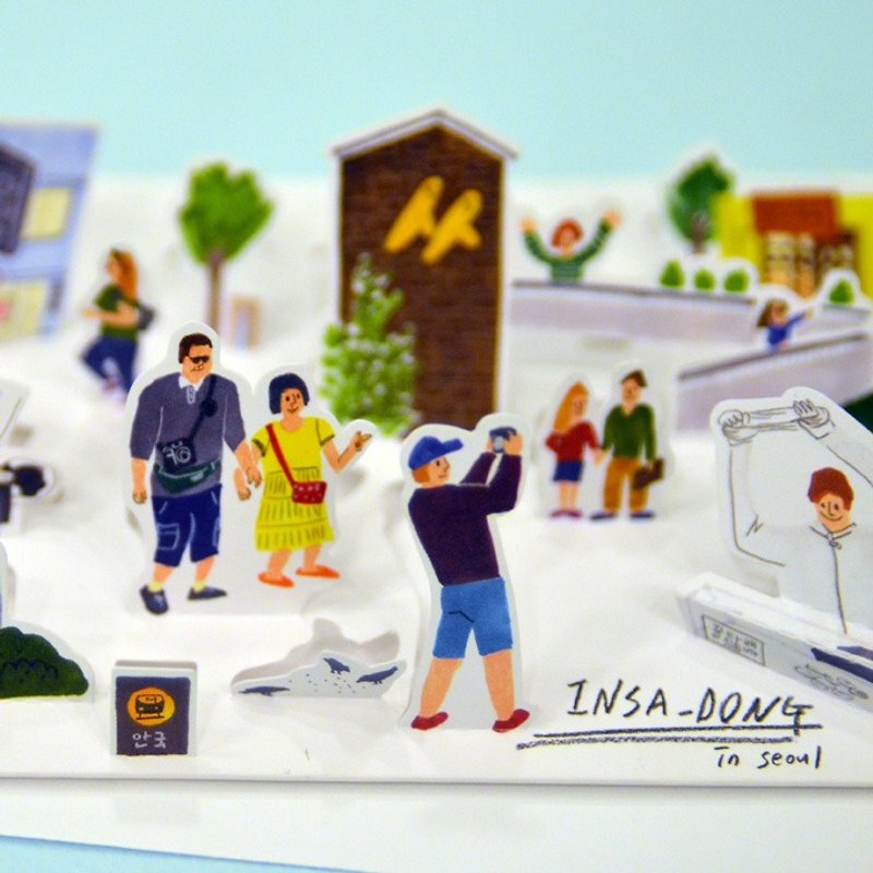 Seoul Story Stereo Universal Card -02 Insa-dong, JSD79015 - การ์ด/โปสการ์ด - กระดาษ หลากหลายสี