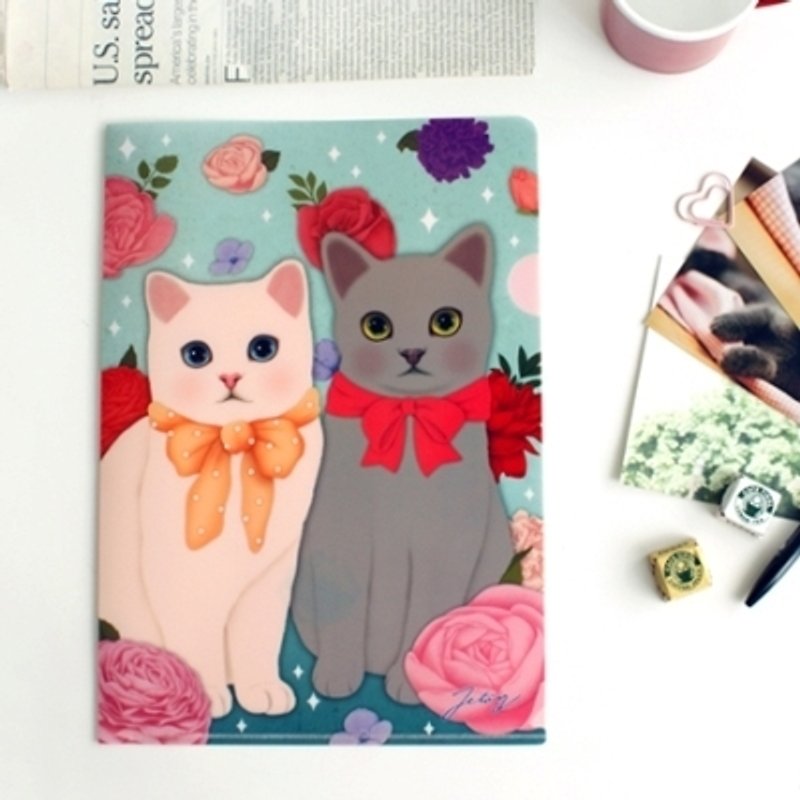 JETOY, Choo Choo sweet cat Sweetheart folder (A4) _Couple (J1408501) - Folders & Binders - Plastic Multicolor