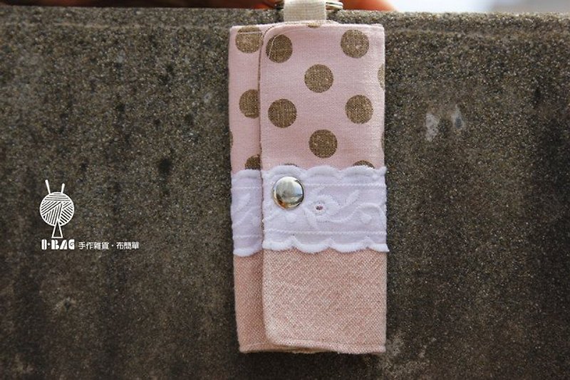 粉紅夢幻 - 鑰匙圈/鑰匙包 - 棉．麻 粉紅色