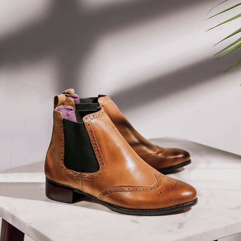 e cho pretty retro jump color chersey boots ec30 brown - Women's Casual Shoes - Genuine Leather Brown