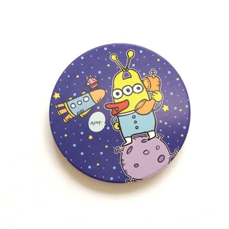 1212 fun design ceramic water coaster - Alien - ที่รองแก้ว - วัสดุอื่นๆ สีเขียว