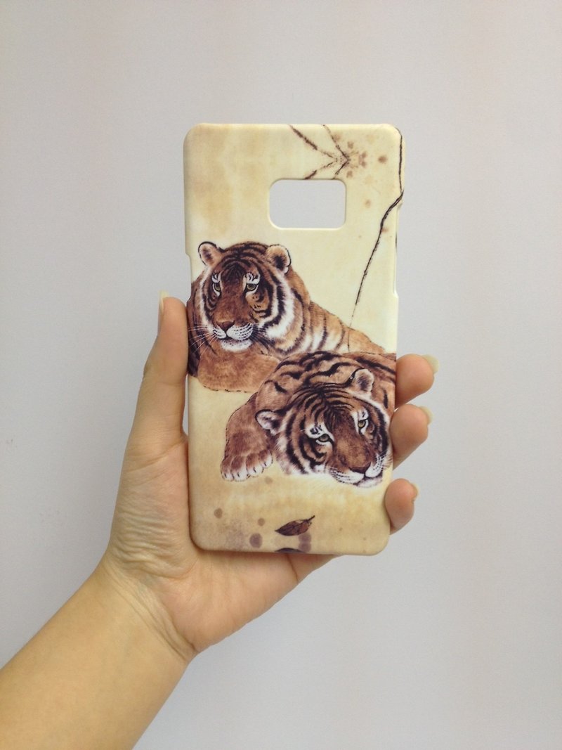 Painting Tiger 3D Full Wrap Phone Case, available for  iPhone 7, iPhone 7 Plus, iPhone 6s, iPhone 6s Plus, iPhone 5/5s, iPhone 5c, iPhone 4/4s, Samsung Galaxy S7, S7 Edge, S6 Edge Plus, S6, S6 Edge, S5 S4 S3  Samsung Galaxy Note 5, Note 4, Note 3,  Note 2 - Phone Cases - Plastic Yellow