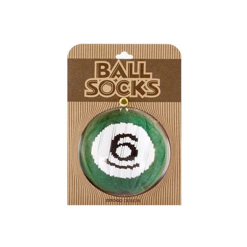 POOL BALL SOCKS 撞球襪6號球 - 襪子 - 棉．麻 綠色