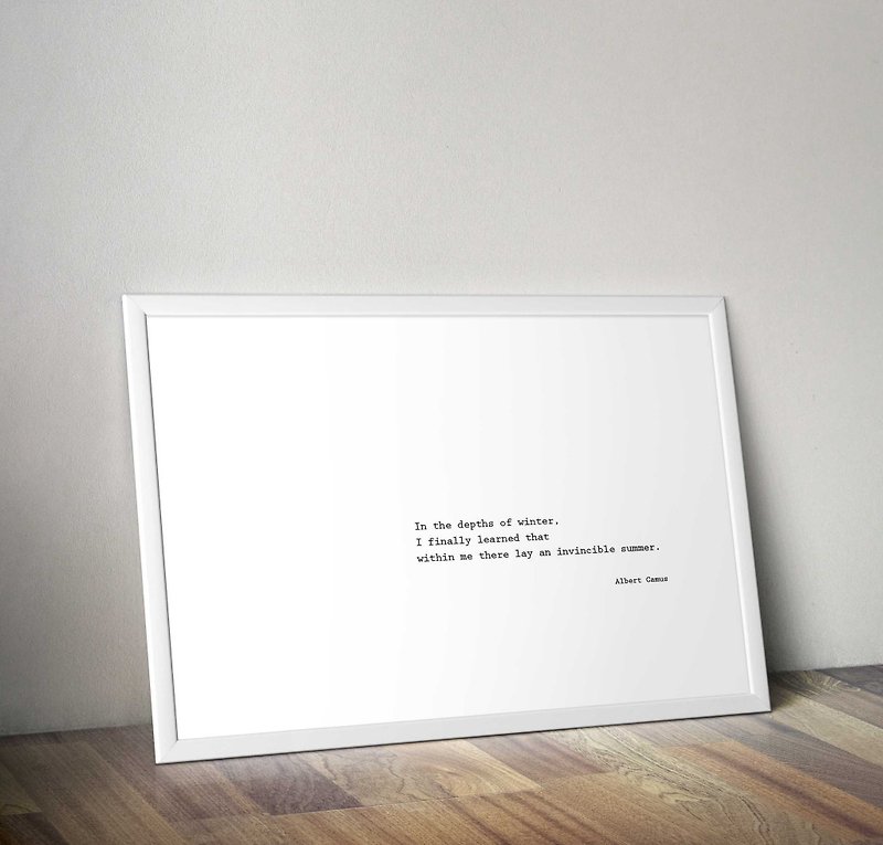 Camus_In the depths of winter - Posters - Paper White