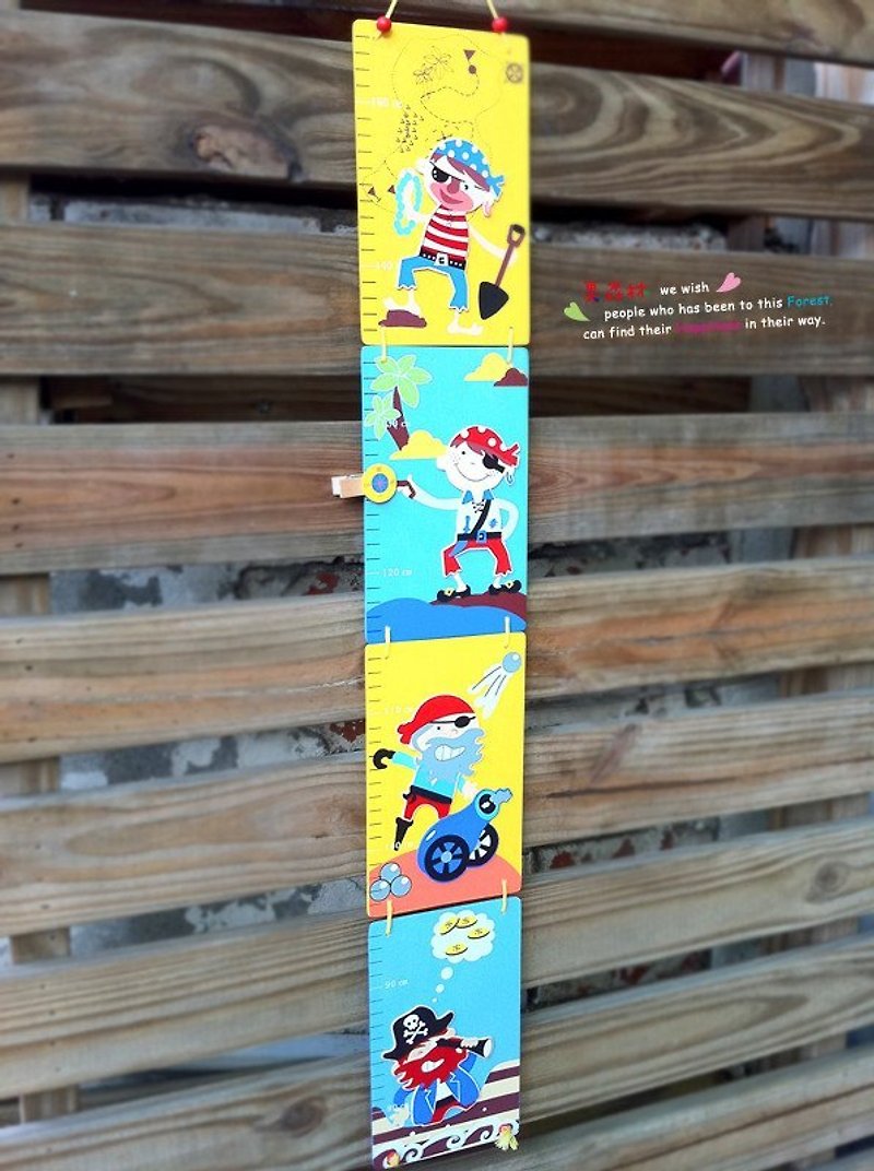 童話身高板/Q版小海盜  - 壁貼/牆壁裝飾 - 木頭 