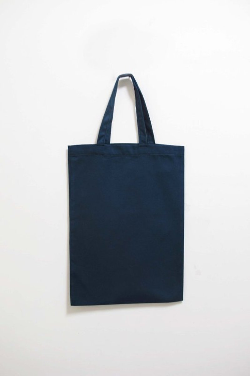  【Wahr】售完絕版| 素面藍方形布包 - Messenger Bags & Sling Bags - Other Materials Blue