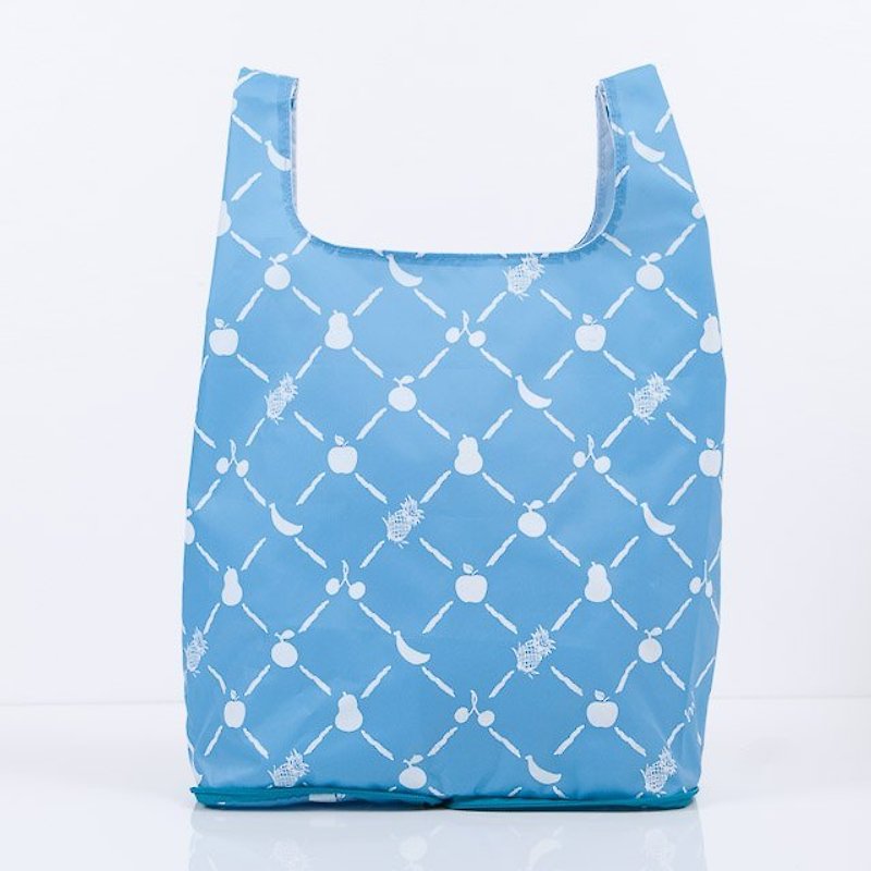 【福利品】Juicy水果袋環保折疊收納托特包 - 手袋/手提袋 - 塑膠 藍色