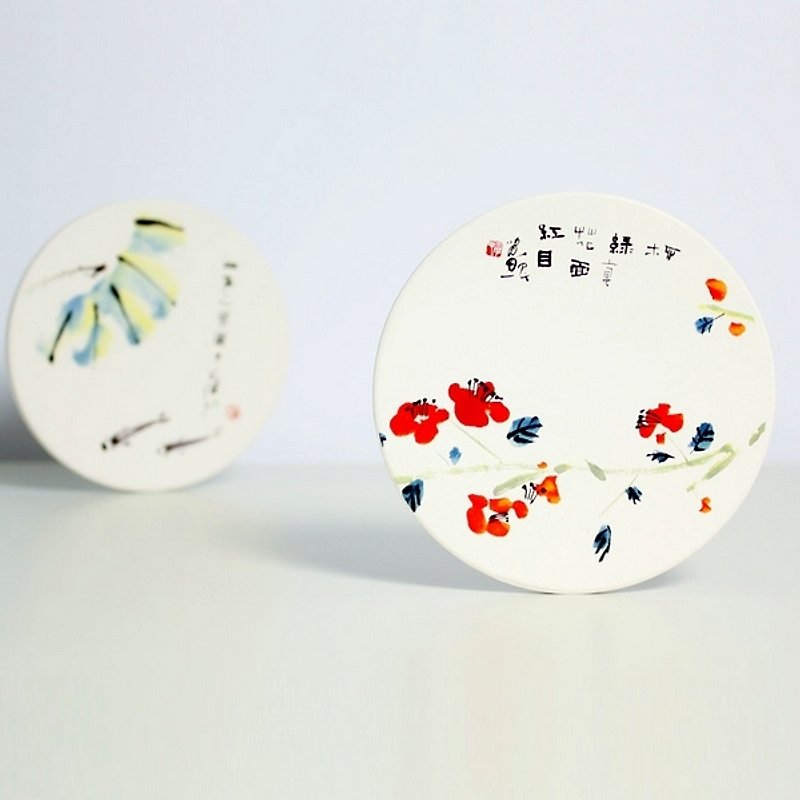 TAISO Zen Master Li Xiaoyu - Suction Cup Set - Coasters - Other Materials Multicolor