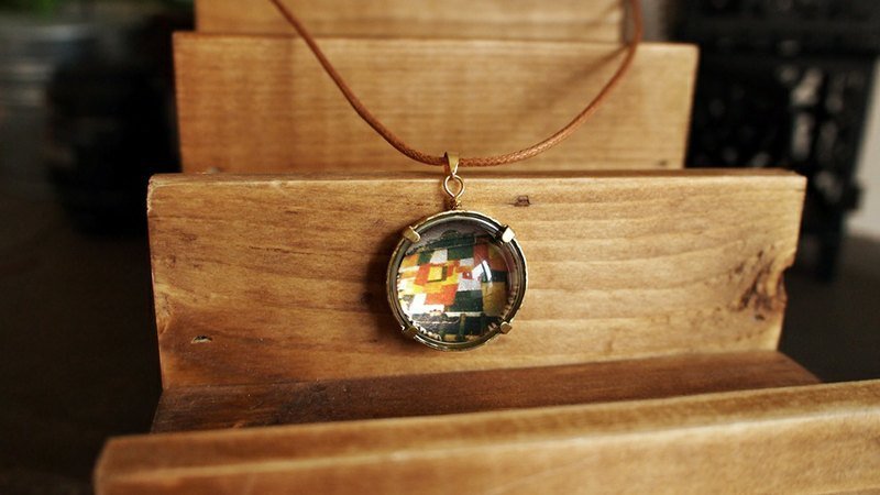 OldNew Lady-魚眼項鍊-攝影風【美麗宮】可接受客製 - 項鍊 - 壓克力 橘色