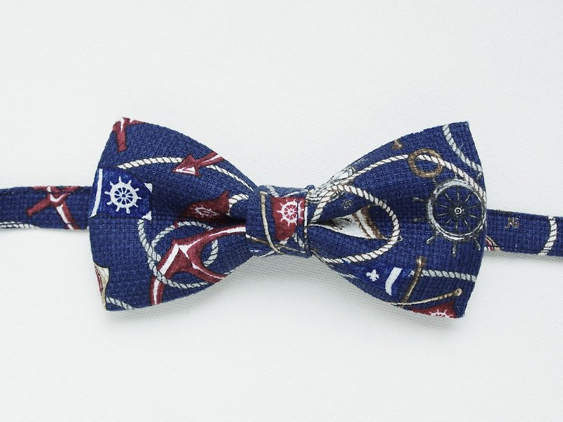 Heart of the Sea Bow Tie - Ties & Tie Clips - Cotton & Hemp Blue