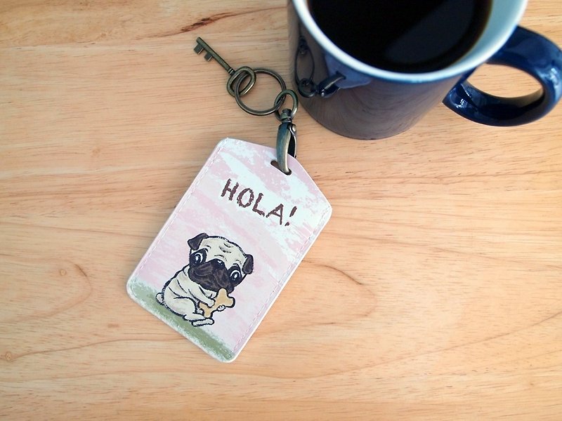 Multi-function card holder key ring - Hola! Bago - ID & Badge Holders - Faux Leather Multicolor