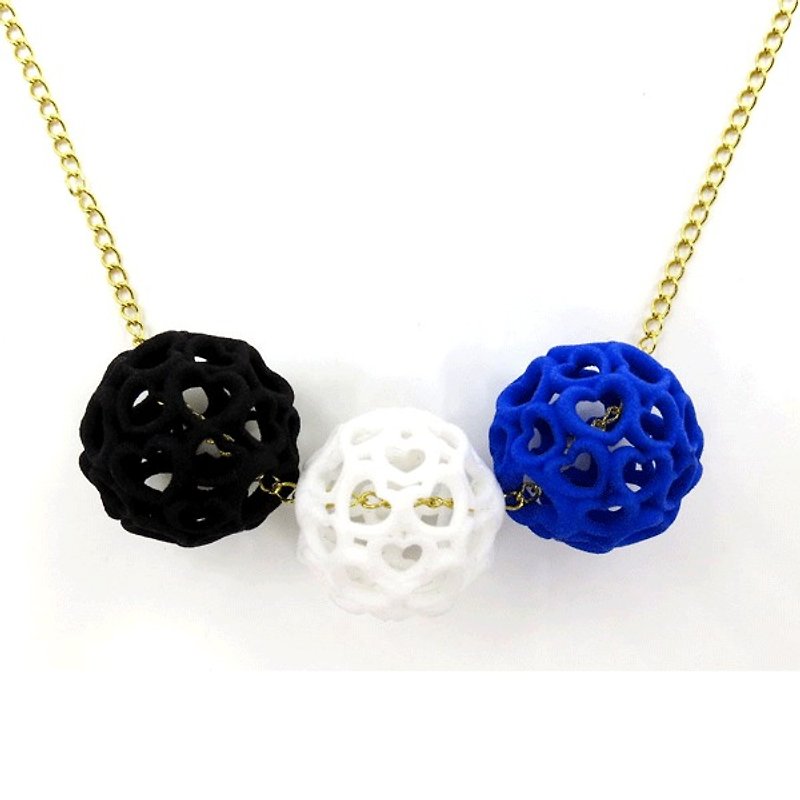 3D Printing Jewelry Necklace-3D Printing x Heart Balls - สร้อยคอ - พลาสติก หลากหลายสี