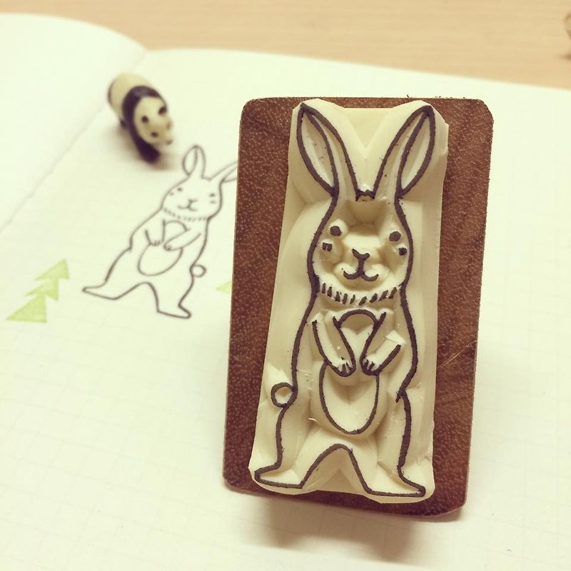 Rabbit eraser stamp*handmade*rubber stamp*handmade stamp*hand carved