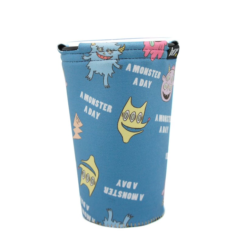BLR 萬用 杯架 可拆式 多用途 飲料杯套 一天一怪獸 聯名款 WD39S - 杯袋/飲料提袋 - 其他材質 藍色