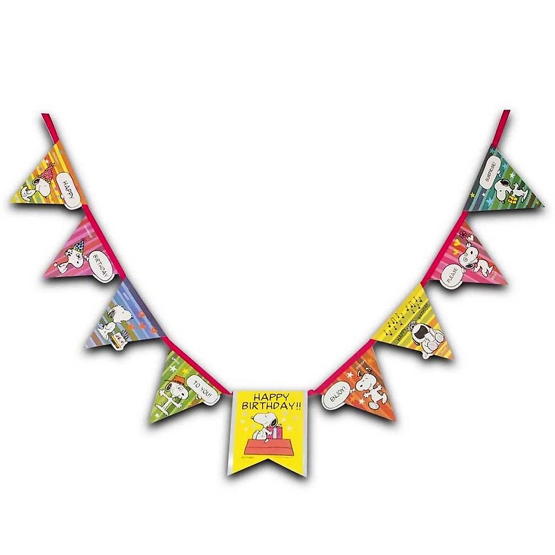 Snoopy pennant ornaments - full of blessings [Hallmark-Peanuts Snoopy birthday blessing] - Cards & Postcards - Paper Multicolor