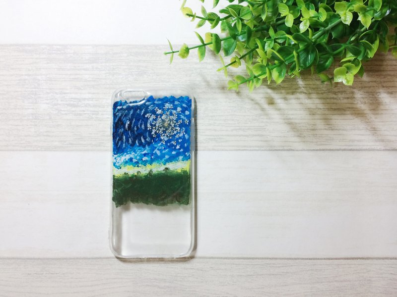 [油畫乾花系列- Starry Night]手機殼 iphone 5/5s/SE/6/6s/6 plus/6s plus/7/7plus/Samsung S4/S5/S6/S6Edge/S7/S7Edge/Note3/Note4/Note5 - 手機殼/手機套 - 塑膠 