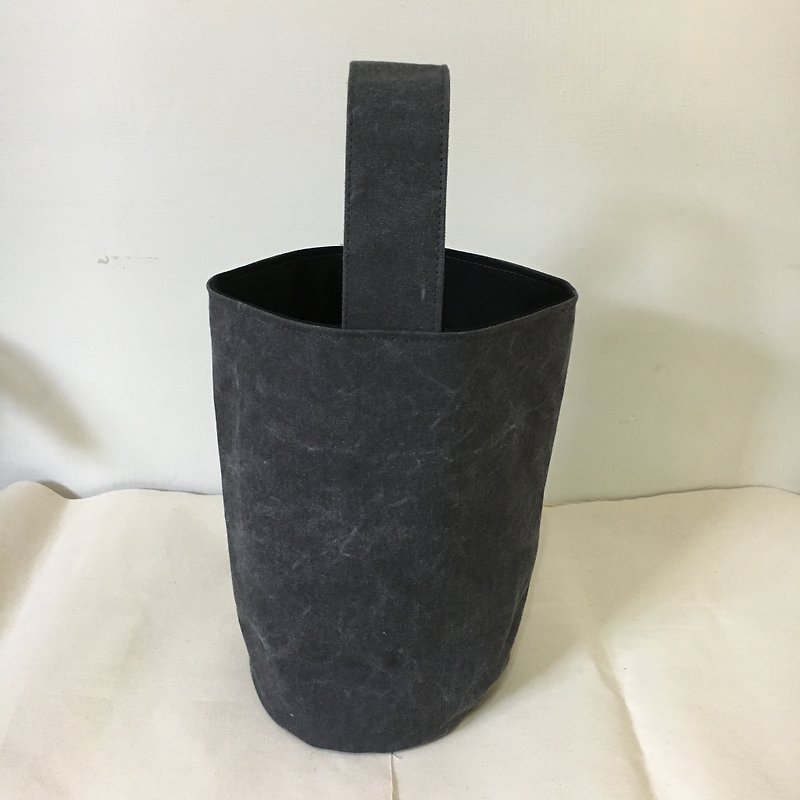 Light bucket bag · Washing iron ash - กระเป๋าถือ - ผ้าฝ้าย/ผ้าลินิน สีเทา