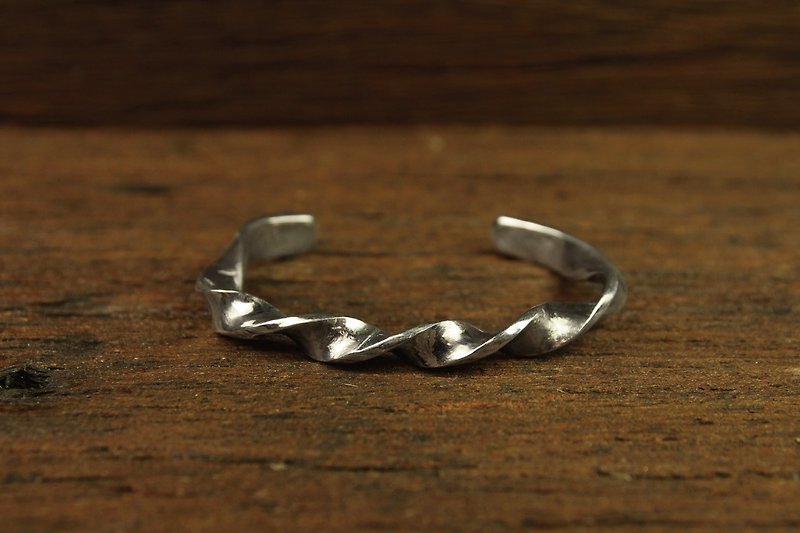 [METALIZE] 925 silver coin twist bracelet - Bracelets - Other Metals 