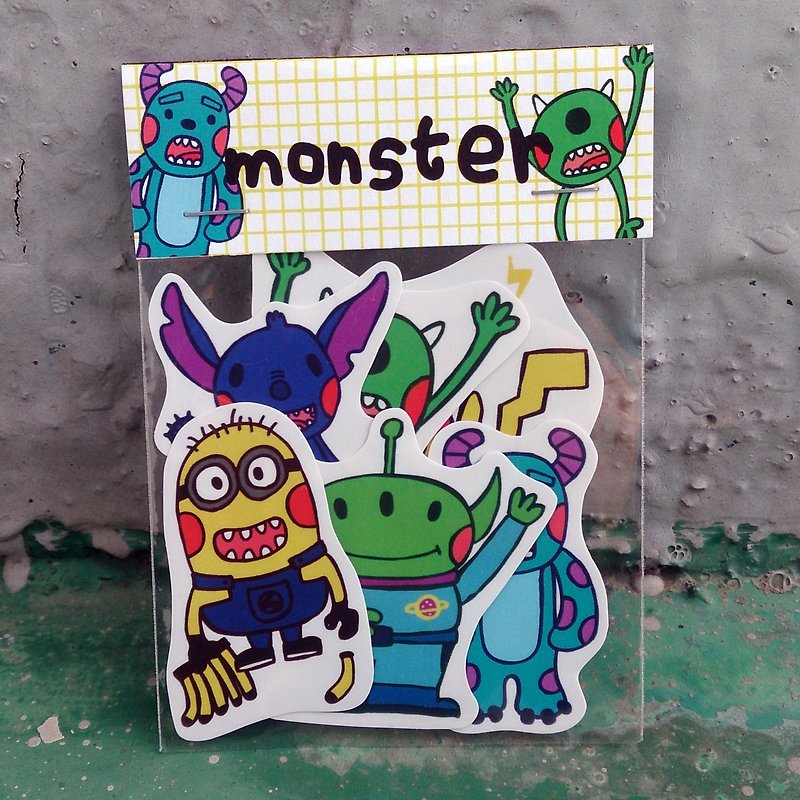 怪物系列貼紙組 - Stickers - Paper Multicolor