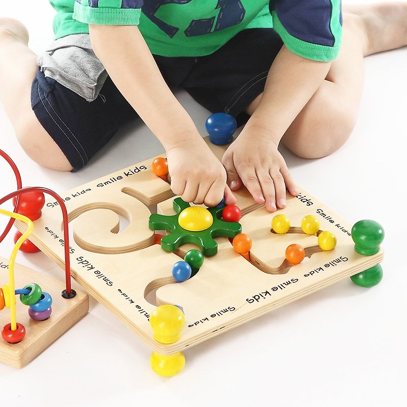 ターンテーブル迷路 木製知育玩具 - 知育玩具・ぬいぐるみ - 木製 