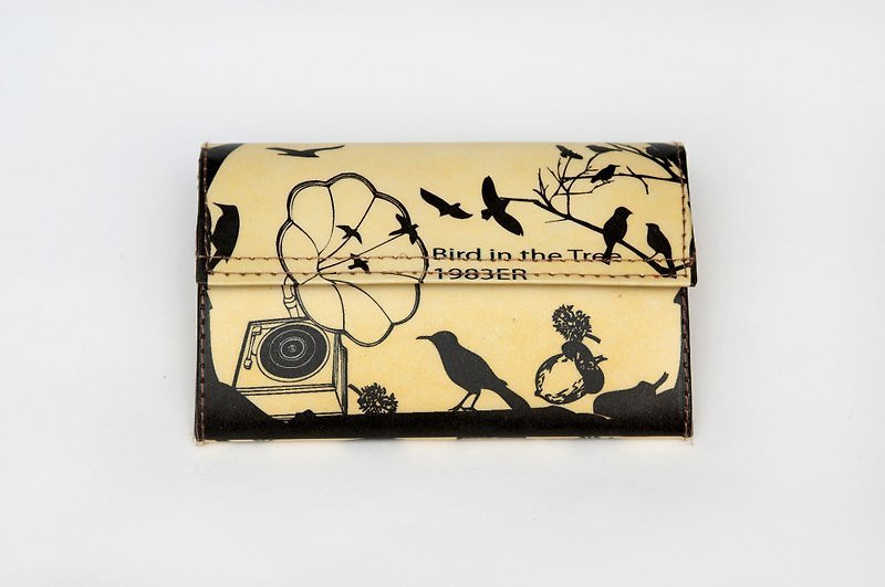 1983ER wrap - phonograph Bird in the tree - Coin Purses - Paper Yellow