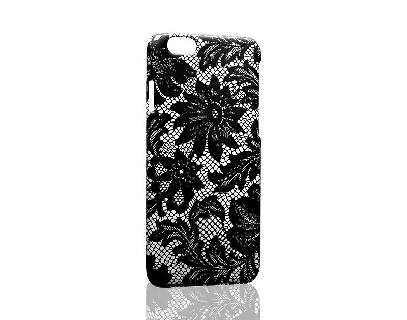 Black lace custom iPhone X 8 7 6s Plus 5s Samsung S7 S8 S9 phone case - Phone Cases - Plastic Black