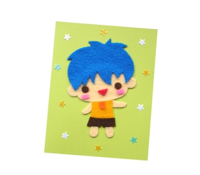 Handmade Card Universal Card _ Character Doll F... Birthday Card, Valentine Card, Thank You Card - การ์ด/โปสการ์ด - กระดาษ สีเขียว