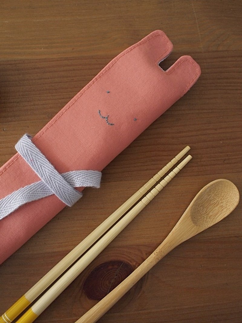 hairmo. Environmental portable chopsticks set smile rabbit -9 hummus - Chopsticks - Other Materials Red