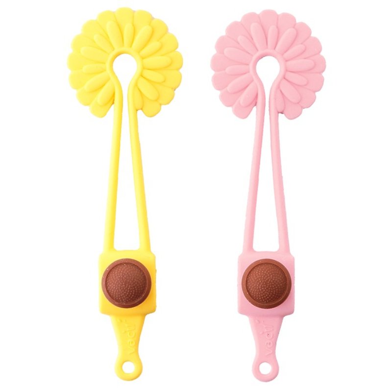 Vacii Sunflower Sunflower Thread Finisher-Yellow&Pink - Cable Organizers - Silicone Multicolor