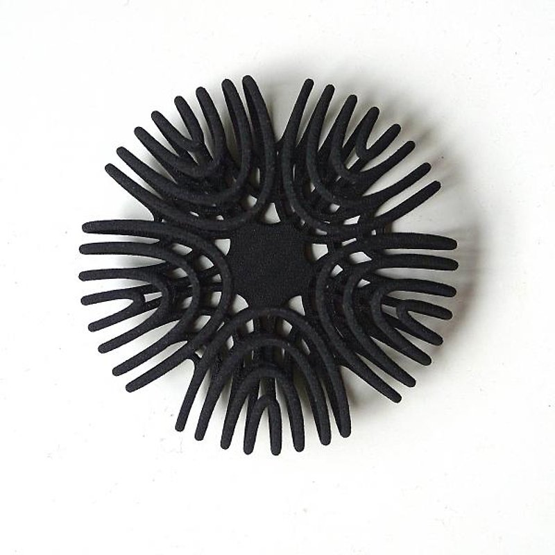 sonic black brooch - Brooches - Plastic Black