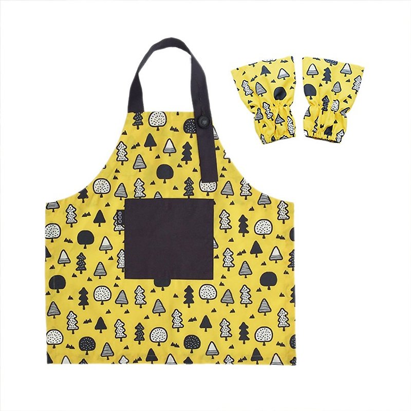 Waterproof toddler apron sleeve set, Art Craft, Painting, Baking, Yellow - Other - Waterproof Material Yellow